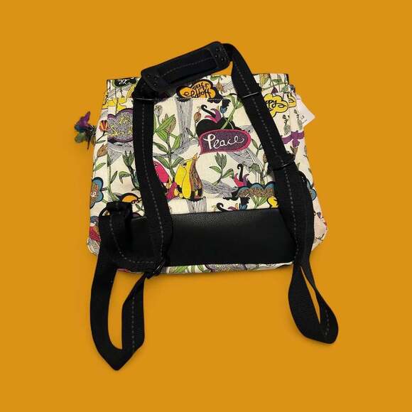 Sakroots Peace Bird Large Shoulder Crossbody Bag Boho Hippie Canvas Nature - Picture 3 of 5